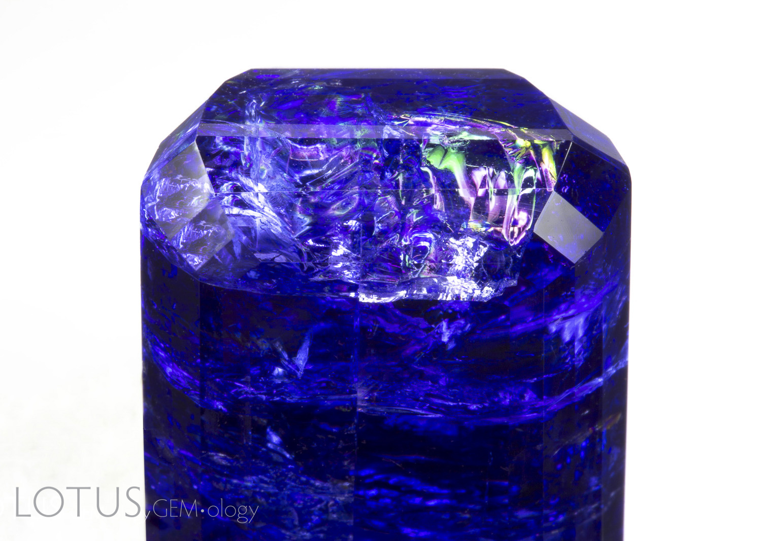 Tanzanite After Oil Removal Reflections web