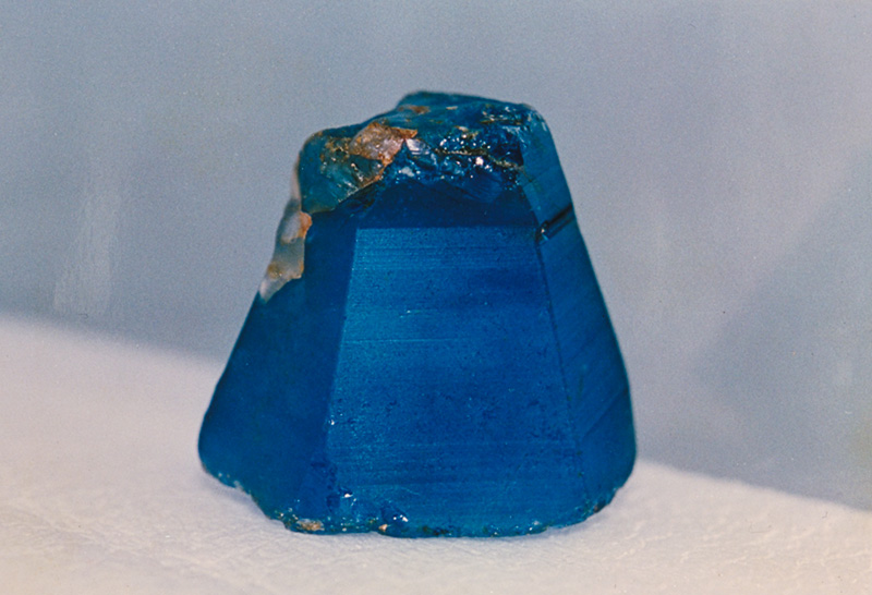 502-ct Burmese sapphire crystal. This was unearthed on Feb. 22, 1994, at Khabine, near Gwebin, in Burma's Mogok Stone Tract
