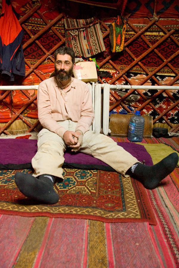 Vincent bin Laden enjoying a bit of downtime in Yurtistan. Photo: Richard W. Hughes