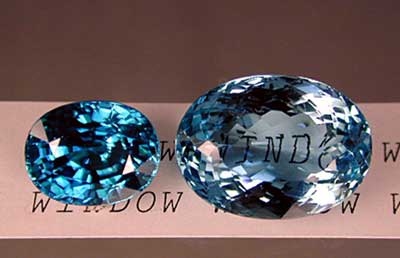 If a gem is cut too shallow, light will pass straight through, rather than returning to the eye as brilliance. This is termed a “window” (right). In well-cut gems, most light returns as brilliance (left). Brilliant areas are those showing bright reflections. Extinction is used to describe dark areas where little or no light returns to the eye. Photo by Wimon Manorotkul/Palagems.com.