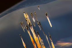Sapphire With Growth Tube Cluster • Sapphire Inclusions