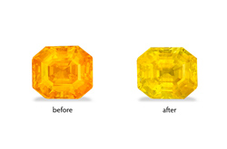 Yellow Sapphires with Unstable Color