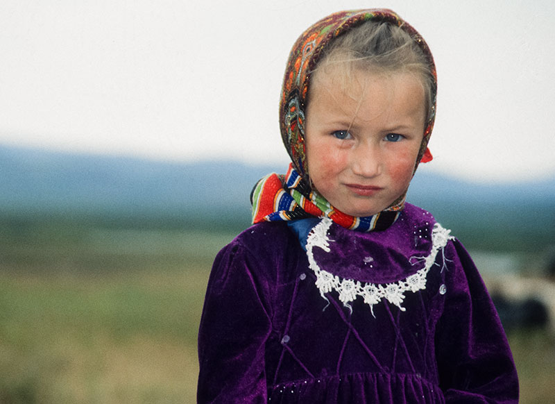 A young Komi girl. Polar Urals