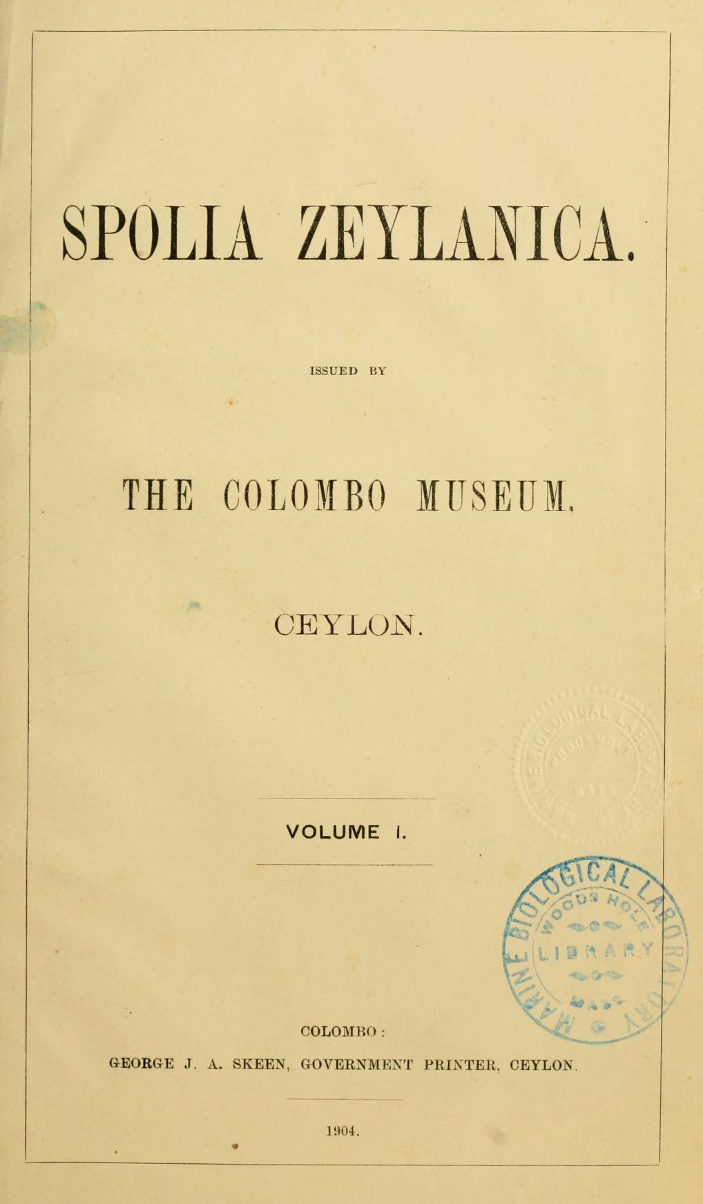The crystalline rocks of Ceylon