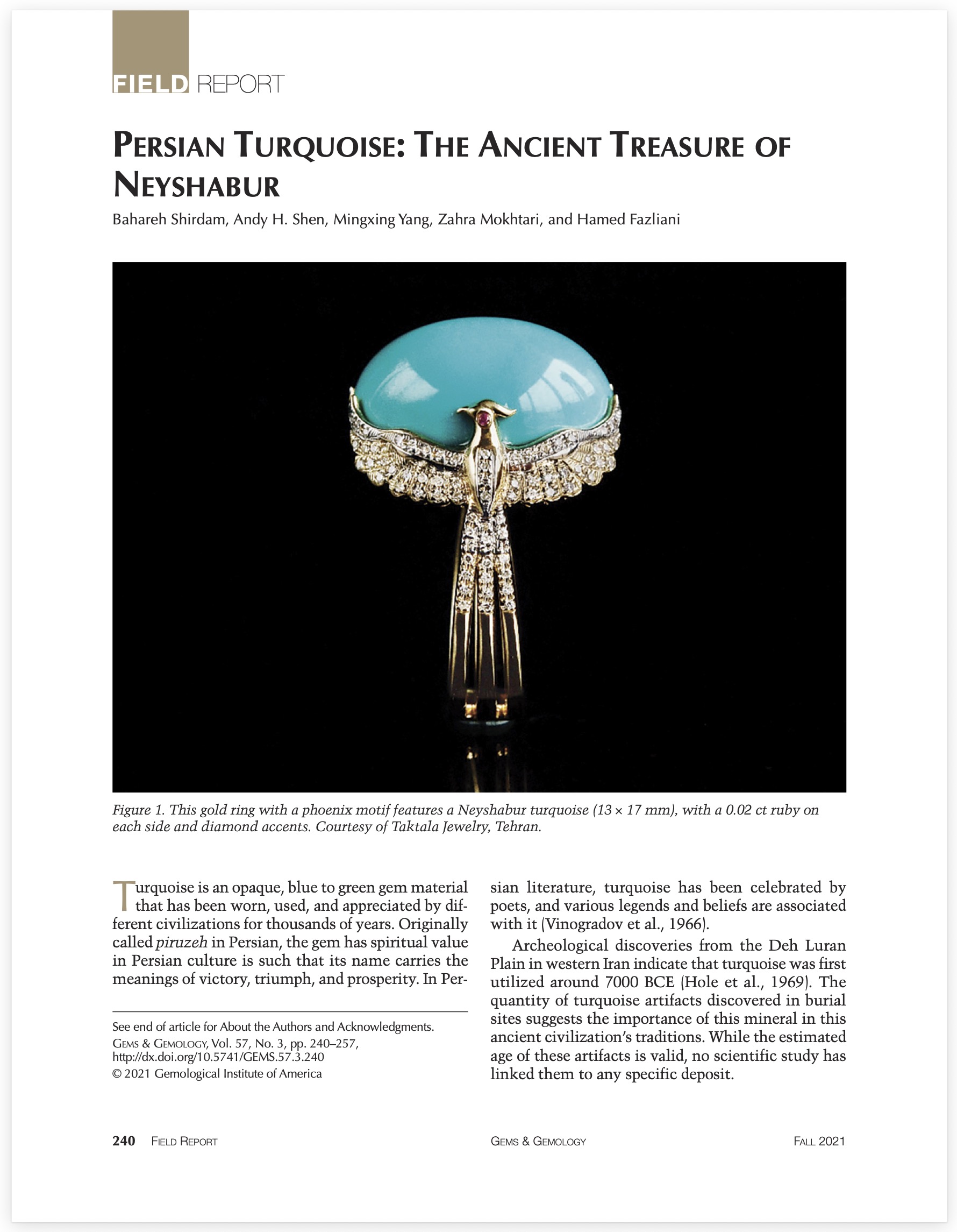 Persian turquoise: The ancient treasure of Neyshabur