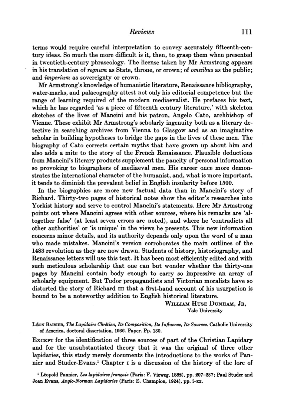 The Lapidaire Chrétien, its Composition, its Influence, its Sources