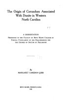 The Origin of Corundum Associated with Dunite in Western North Carolina