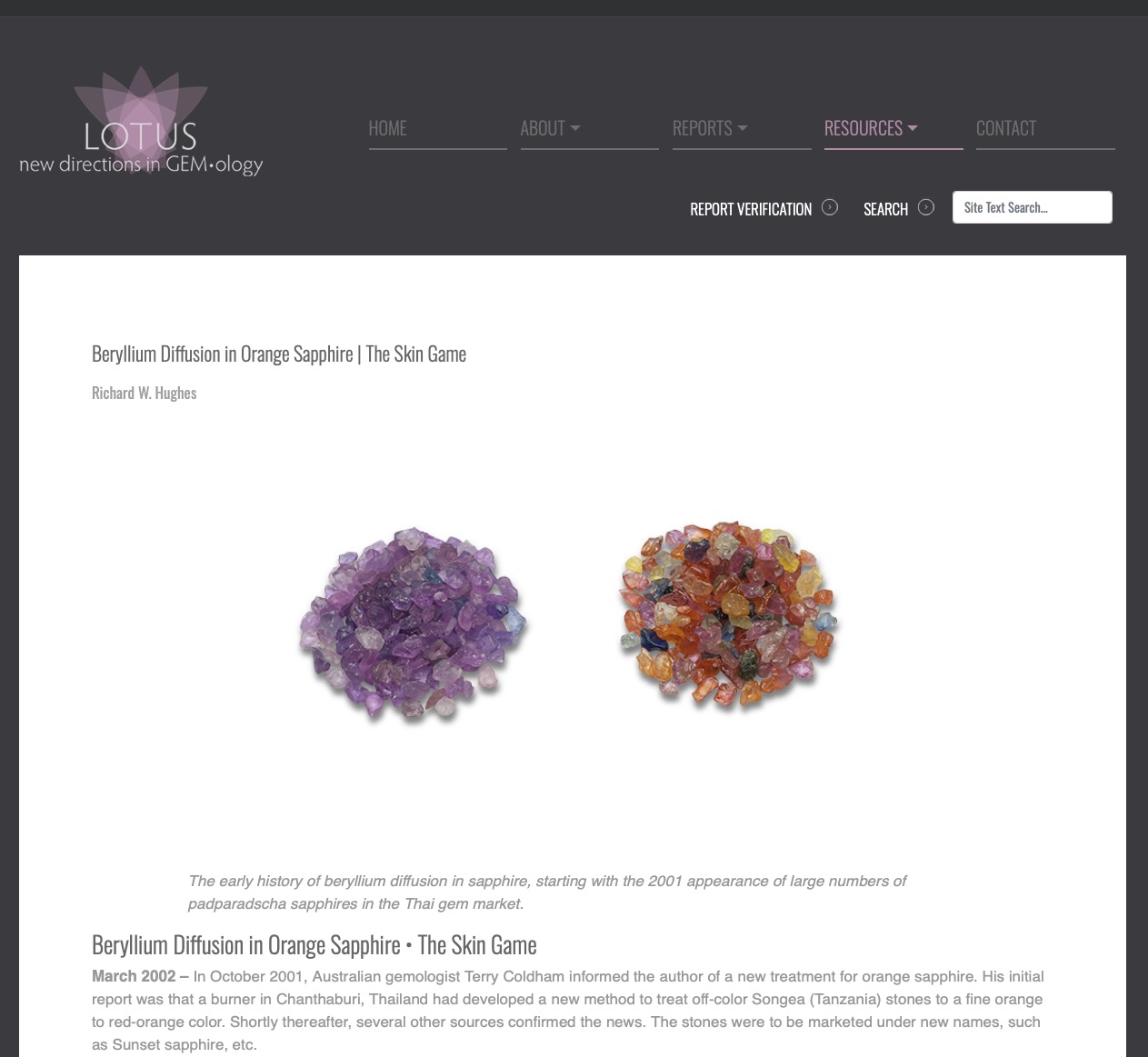 The Skin Game: Orange sapphire treatment raises controversy