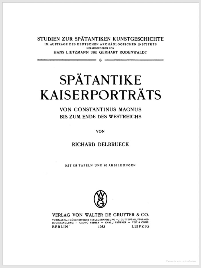Spätantike Kaiserporträts: Von Constantius Magnus Bis Zum Ende Des Westreichs