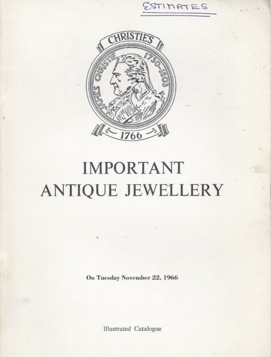 Catalogue of The Highly Important Stock of Jewels of Messrs. Ridpath & Ridpath