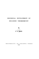 Historical Development of Inclusion Thermometry