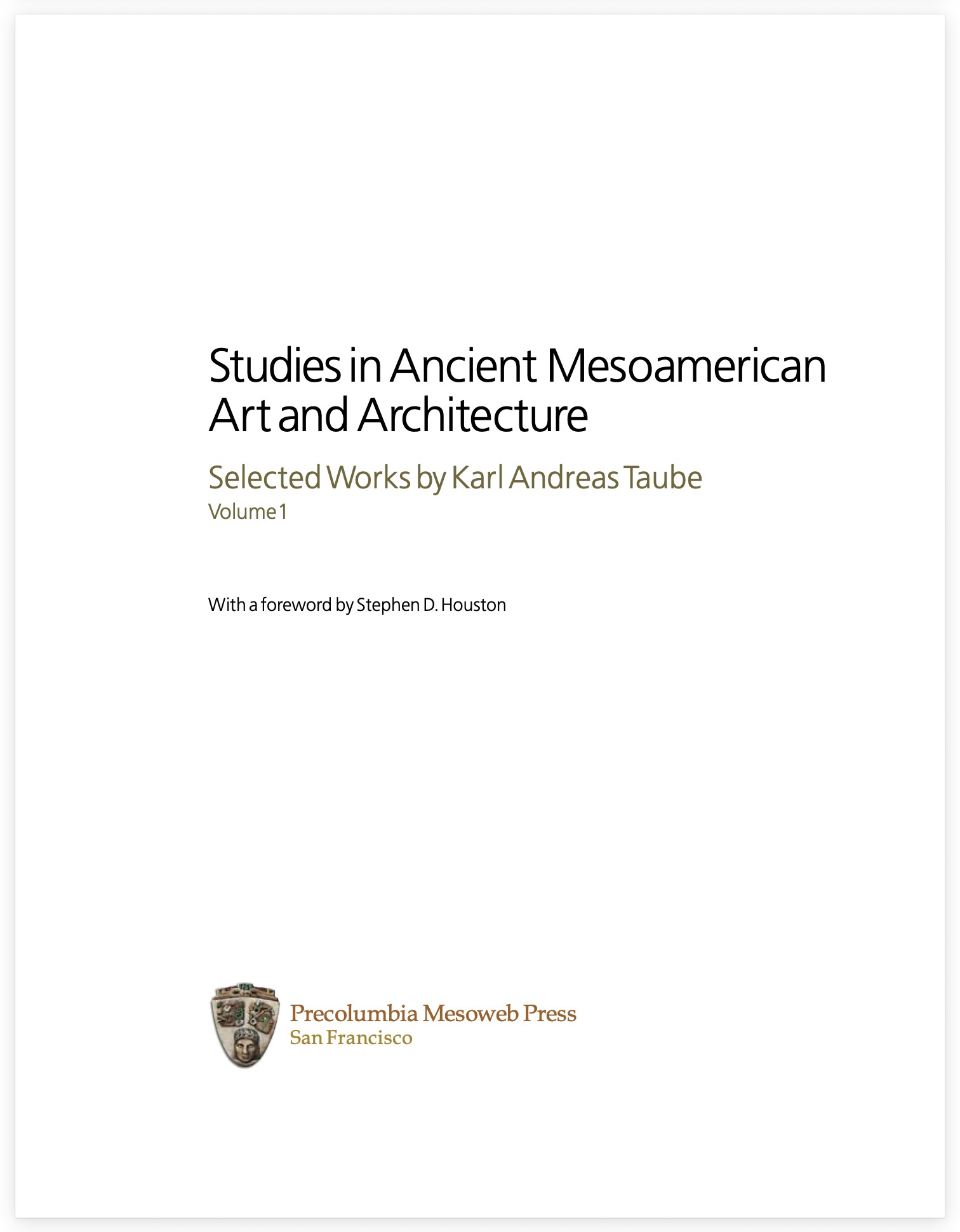 Studies in Ancient Mesoamerican Art and Architecture