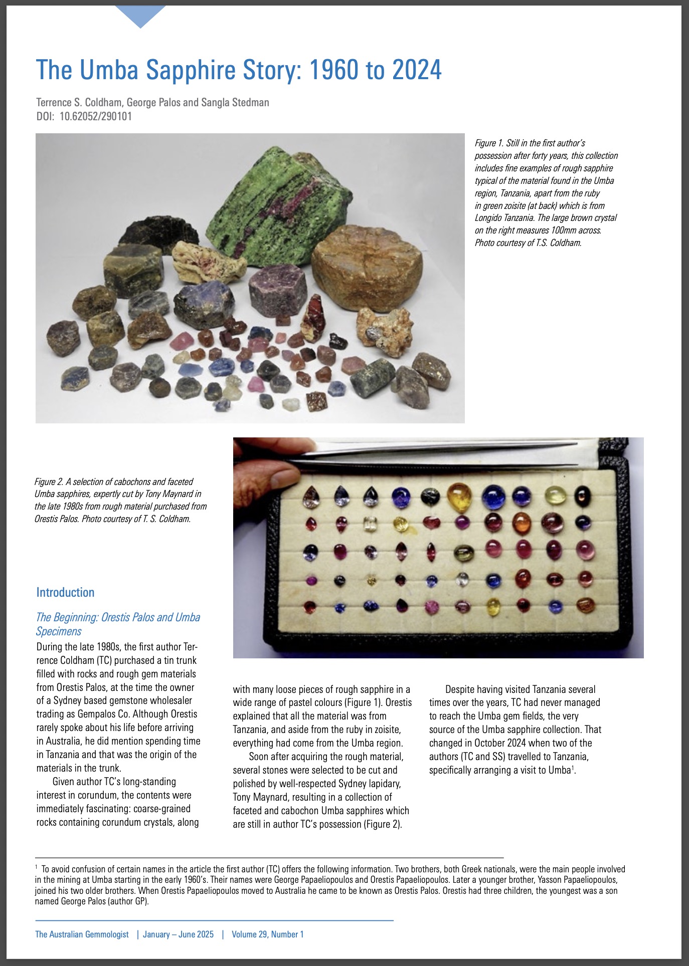 The Umba sapphire story: 1960 to 2024