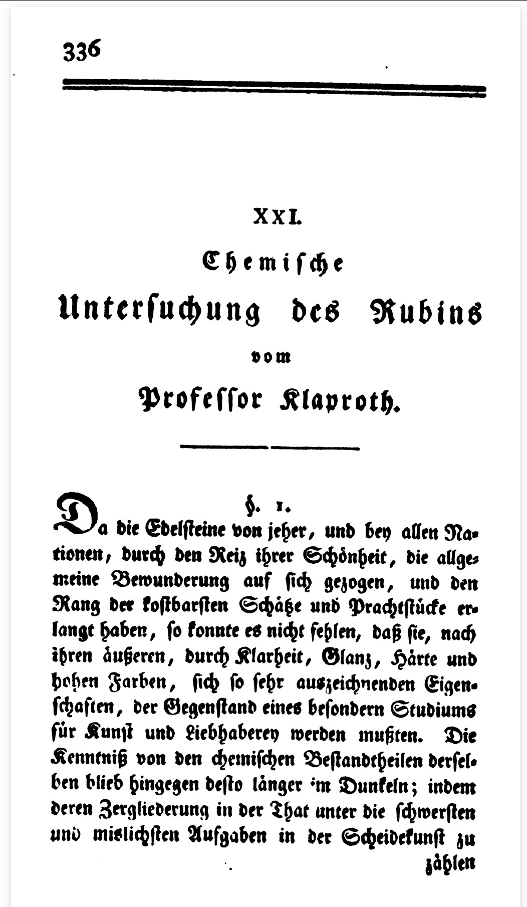 Chemische Untersuchung des Rubins