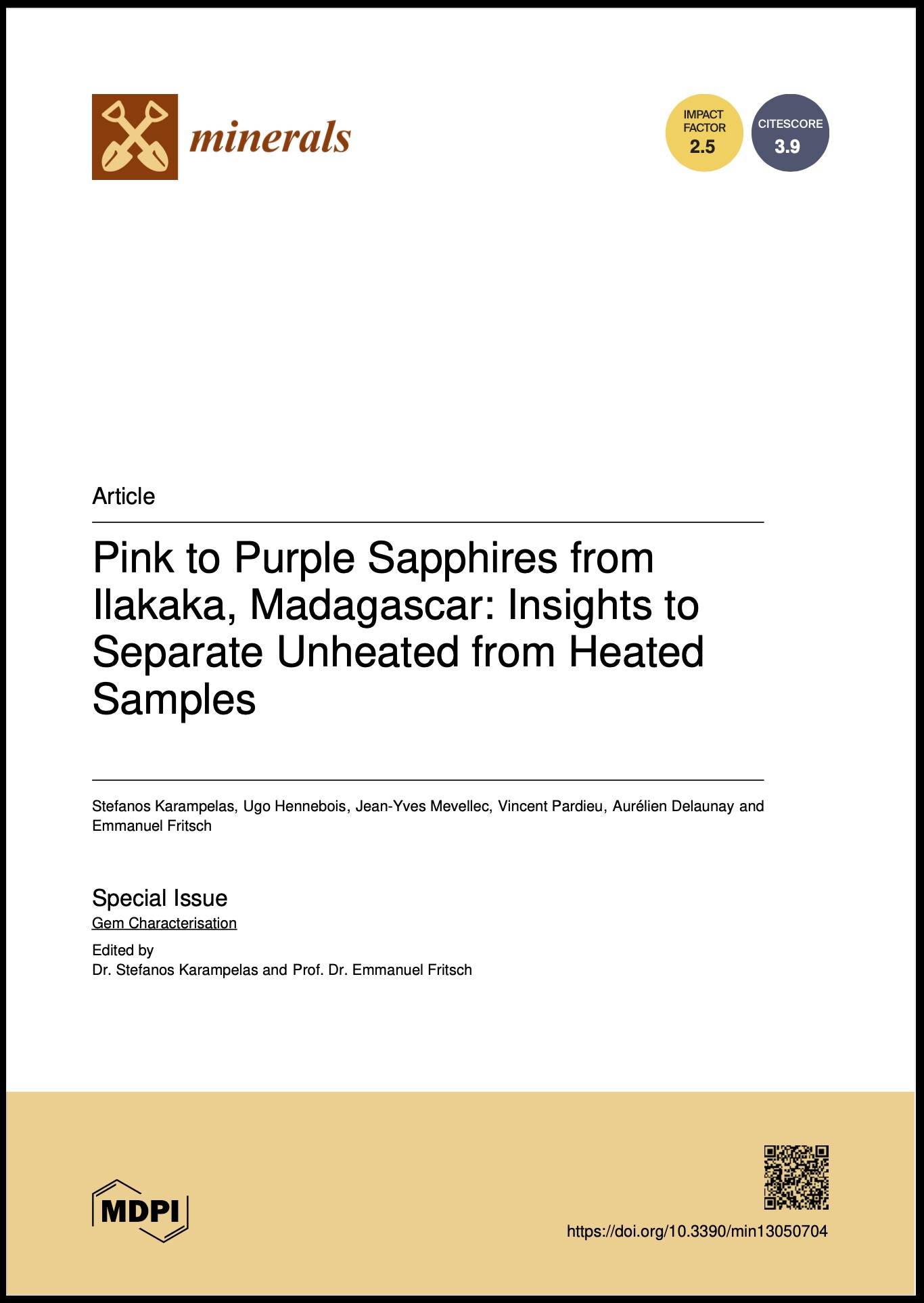 Pink to purple sapphires from Ilakaka, Madagascar: Insights to separate unheated from heated samples