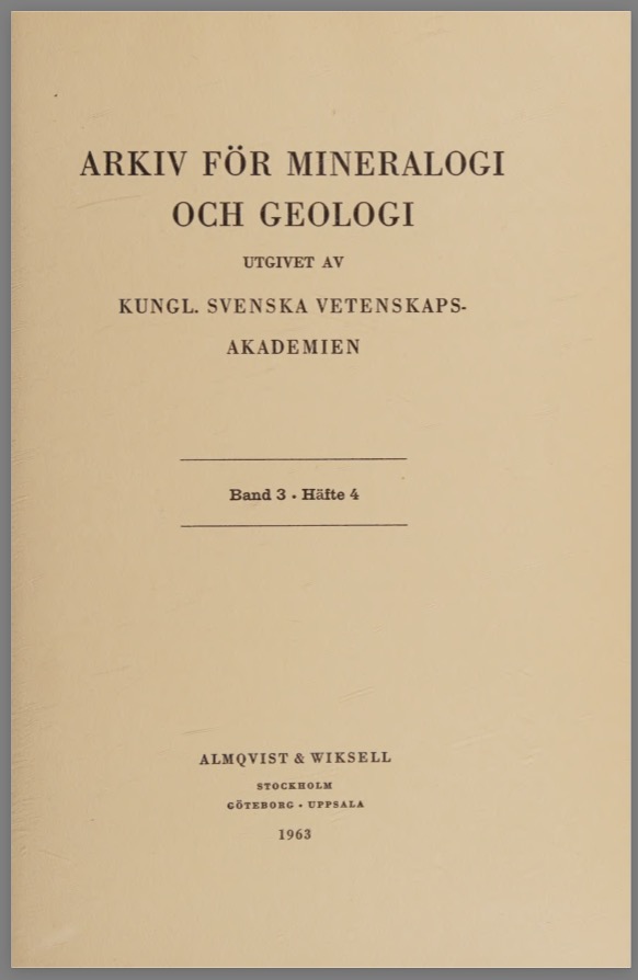 Mineralogische Untersuchungen an Granaten aus in Schweden gefundenen Schmuckgegenständen der Merowinger- und Karolingerzeit