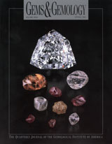 Gem Trade Lab Notes: Synthetic sapphire with triangular inclusions