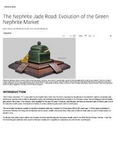 The nephrite jade road: Evolution of the green nephrite market