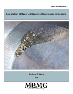 Compilation of Reported Sapphire Occurrences in Montana