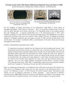 A Closer Look at the 1901 Queen Wilhelmina Nephrite Tray Last Seen in 1980