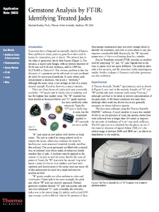 Gemstone analysis by FT-IR: Identifying treated jades