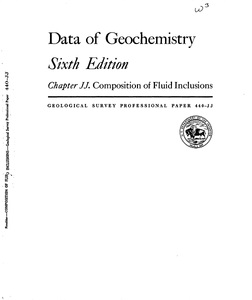 Composition of fluid inclusions