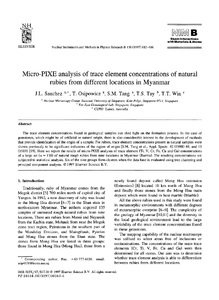 Micro-PIXE analysis of trace element concentrations of natural rubies from different locations in Myanmar