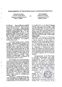 Petrochemistry of the Bo Phloi basalt, Kanchanaburi Province