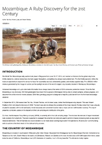 Mozambique: A ruby discovery for the 21st century