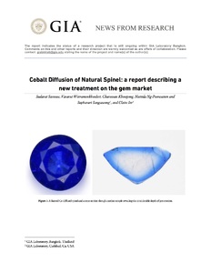 Cobalt Diffusion of natural spinel: A report describing a new treatment on the gem market