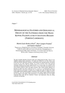 Mineralogical features and geological origin of the sapphires from the Mayo Kewol paleoplacer in Adamawa region (North-Cameroon)