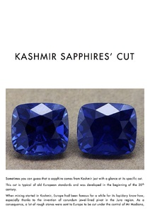 Kashmir sapphire’s cut