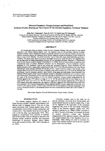 Mineral chemistry, oxygen isotopes and fluid/melt inclusions studies bearing on the genesis of the Denchai sapphires, northern Thailand