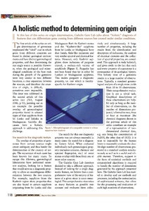 A holistic method to determining gem origin