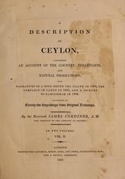A Description of Ceylon, Containing an Account of the Country, Inhabitants, and Natural Productions