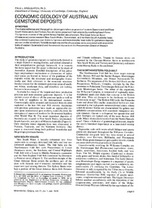 Economic geology of Australian gemstone deposits