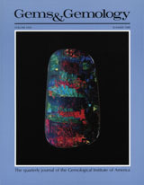 Examination of three-phase inclusions in colorless, yellow, and blue sapphires from Sri Lanka