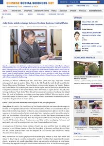 Jade route aided exchange between western regions, central plains