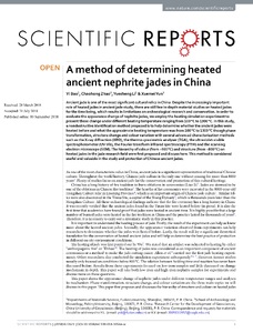 A method of determining heated ancient nephrite jades in China