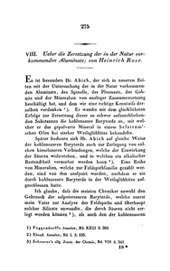 Ueber die Zersetzung der in der Natur vorkommenden Aluminate