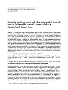 Emeralds, sapphires, pearls and other gemmological materials from the Preslav gold treasure (X century) in Bulgaria