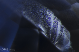These “folded” fingerprints that appear like little pleats or creases are thought to be an indication of Burmese origin in sapphire.